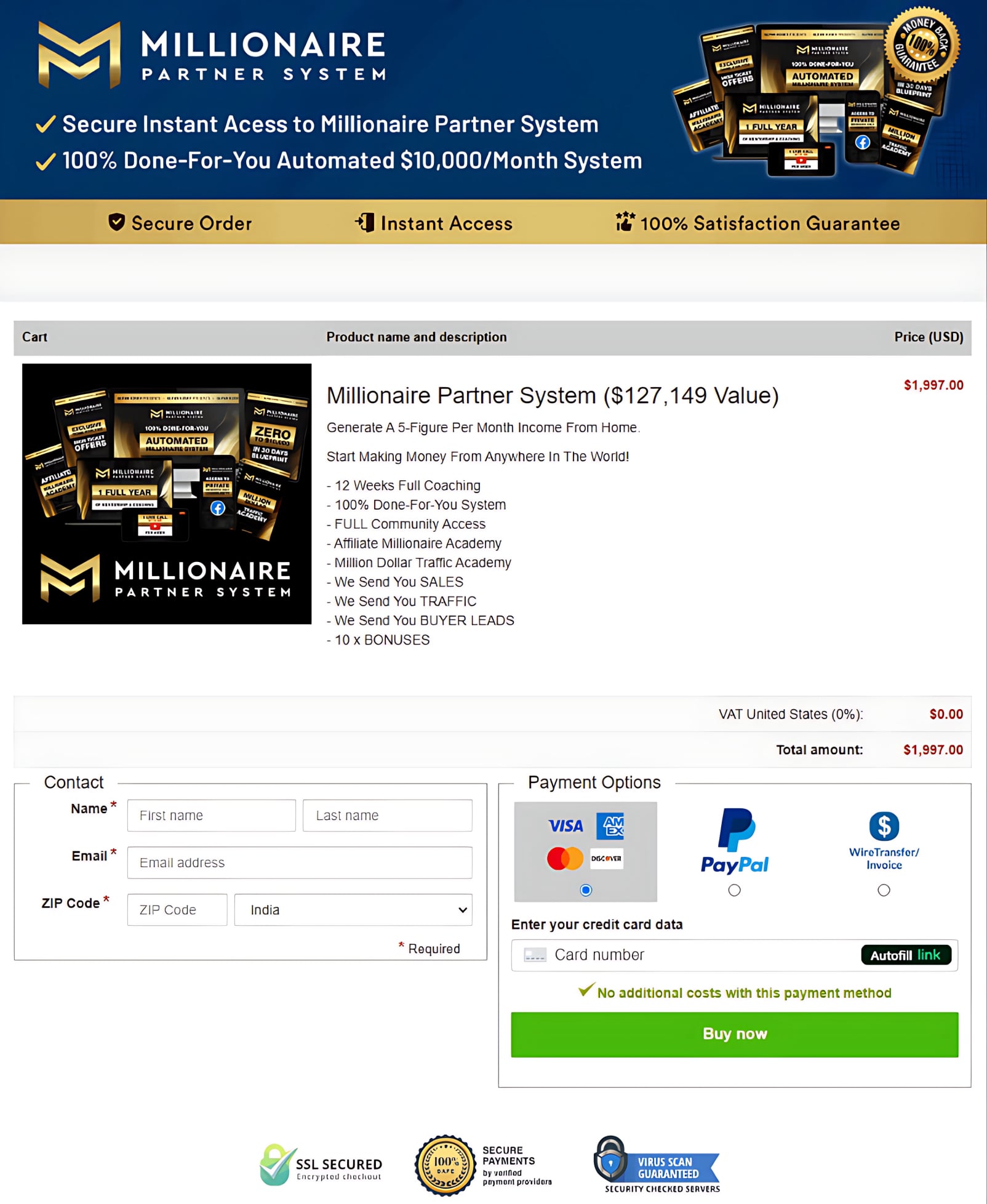 Millionaire Partner System